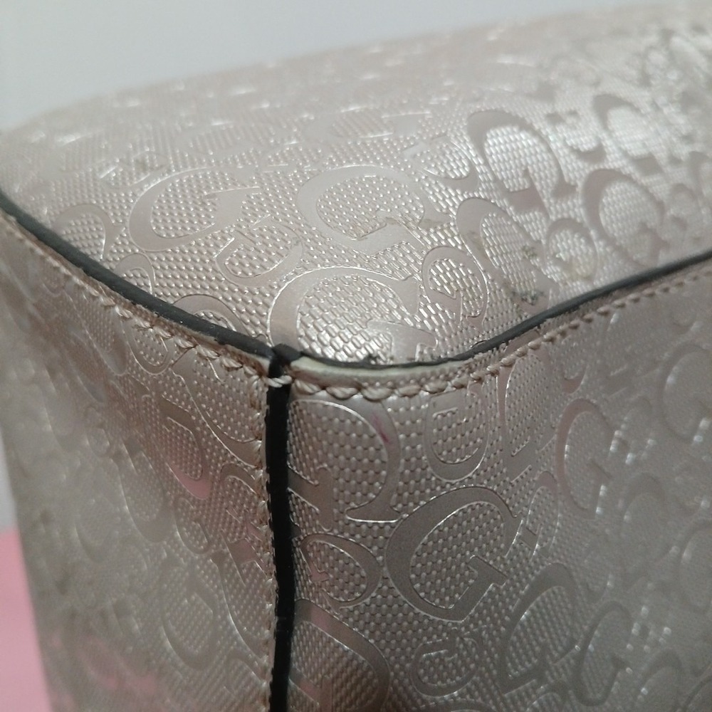 GUESS Quincey Lilac Large Tote No Call Out Original Baddie Bad "B" Bag Gorgeous! - Picture 11 of 13